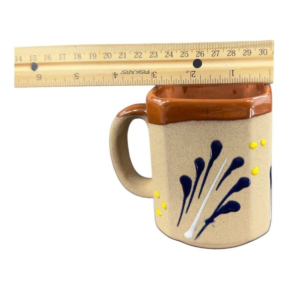 Hand Made Mexico Pottery Coffee Mug Cup Brown Textured Ceramic Hand Crafted Set - Picture 4 of 16